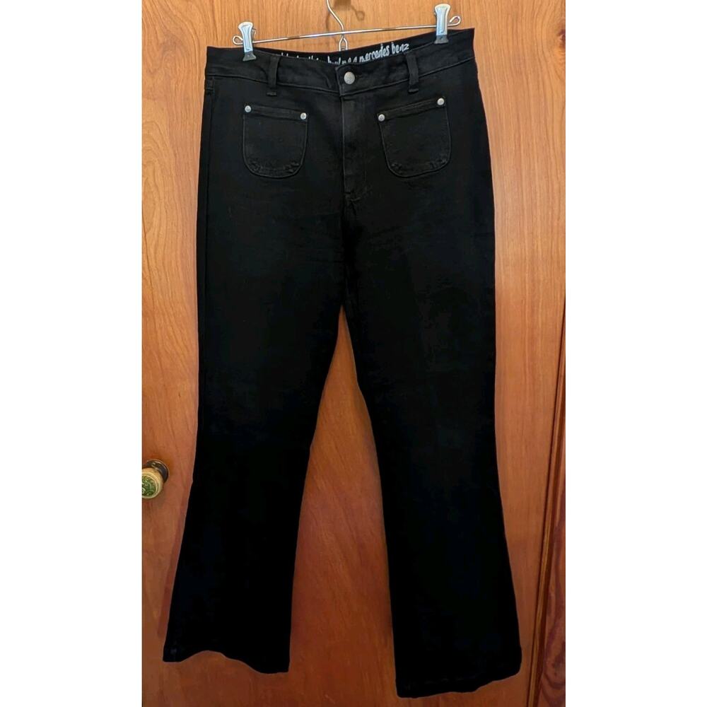 Lyric Culture Janis Joplin Black Stretch Denim Jeans Women's Size 10 Rock DG2
